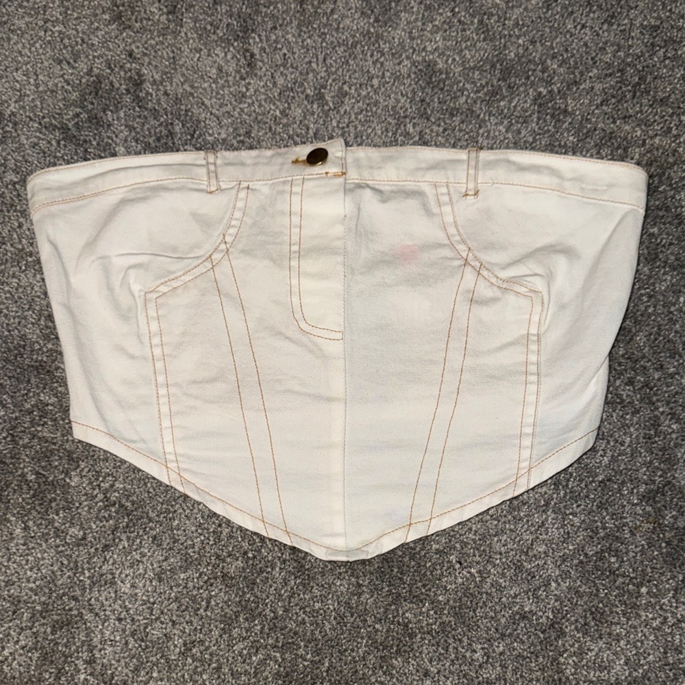 Jean Cream Women's Tube Top